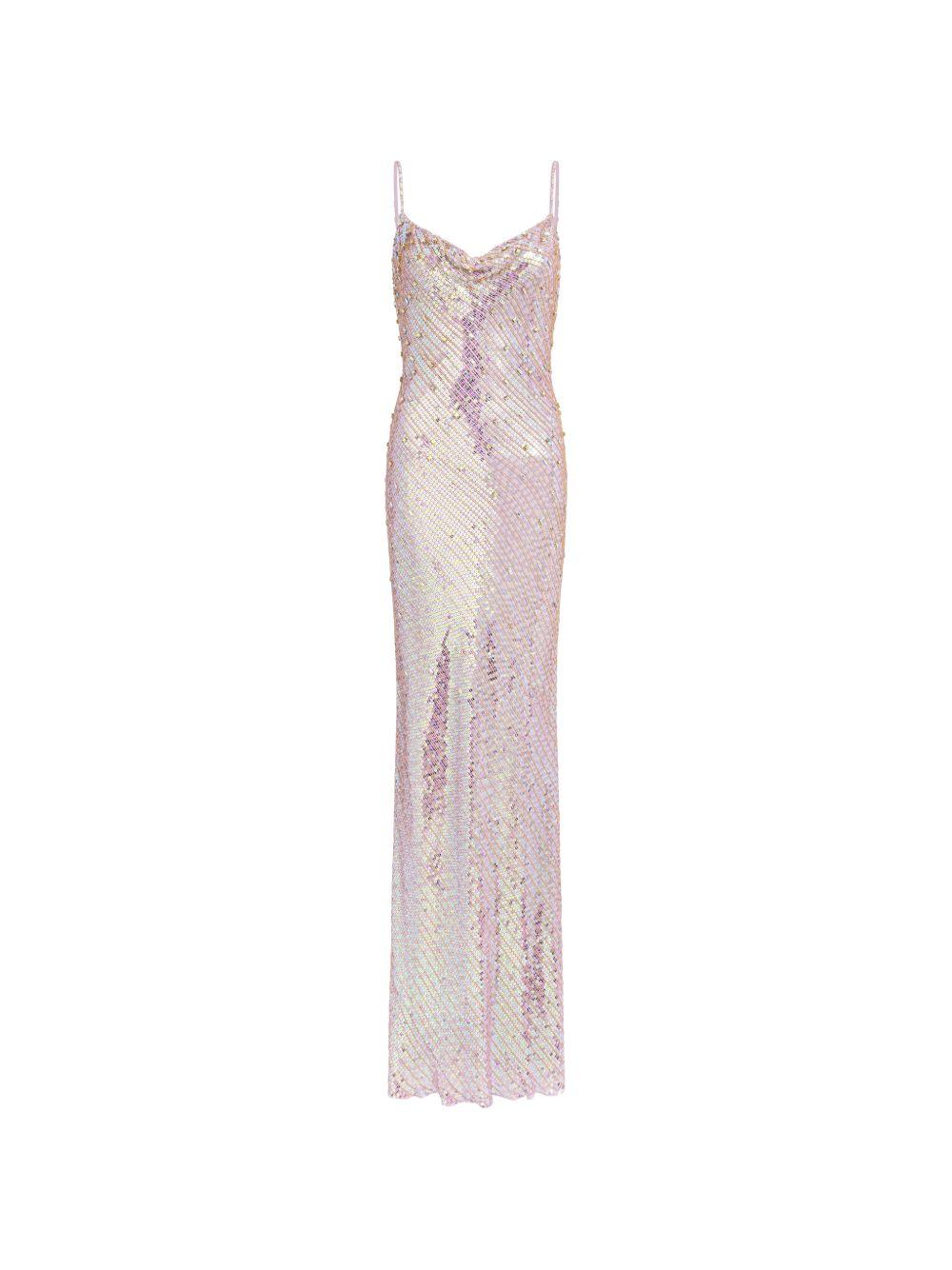 Abito da sera con paillettes foxx  in lilla Jenny packham- donna 