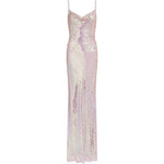 Abito da sera con paillettes foxx  in lilla Jenny packham- donna 
