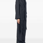 Blazer a maniche lunghe in grigio scuro MM6 Maison Margiela - donna 