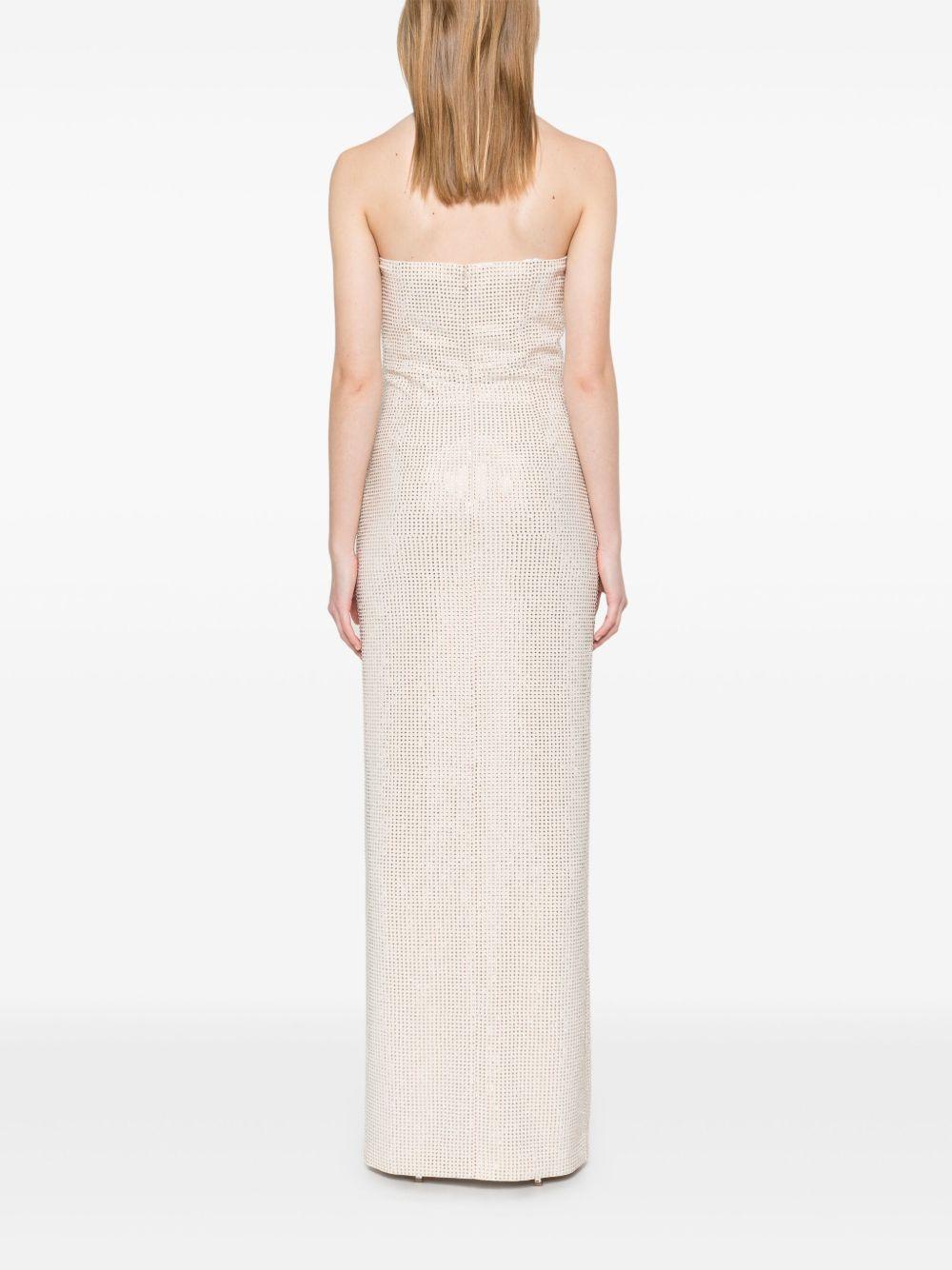 Abito lungo con decorazione color champagne Roland Mouret - donna 