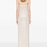 Abito lungo con decorazione color champagne Roland Mouret - donna 