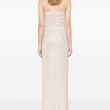 Abito lungo con decorazione color champagne Roland Mouret - donna 