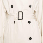 Trench doppiopetto con cintura in avorio Toteme - donna 