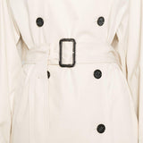 Trench doppiopetto con cintura in avorio Toteme - donna 