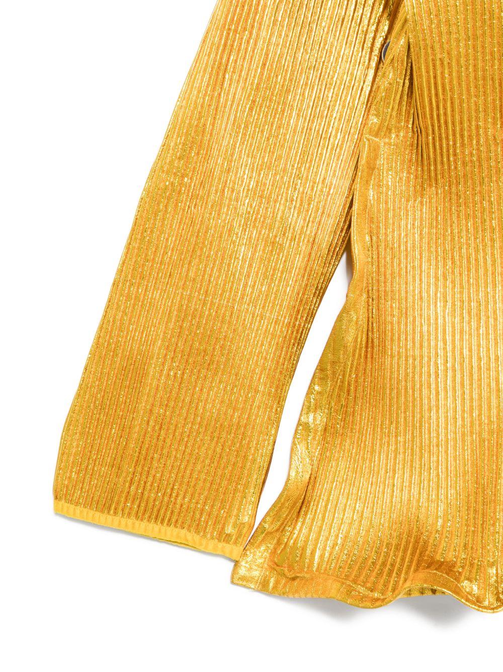Top plisettato a maniche lunghe in oro Melitta baumeister - donna 