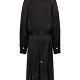 Trench con occhielli in nero Rabanne - donna 