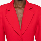 Abito lungo Tuxedo in rosso Rowen Rose - donna 