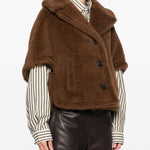 Mantella corvino in marrone max mara - donna 