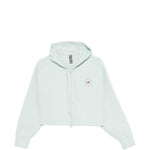 Felpa con stampa logo in verde Adidas by stella mc cartney - donna 