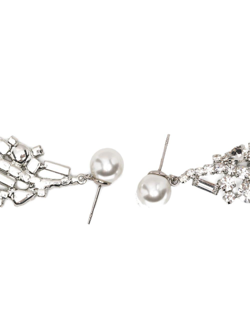 Orecchini decorati con cristalli in argento Magda butrym - donna 
