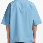 Camicia a maniche corte con logo in blu Marni - uomo 