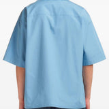 Camicia a maniche corte con logo in blu Marni - uomo 