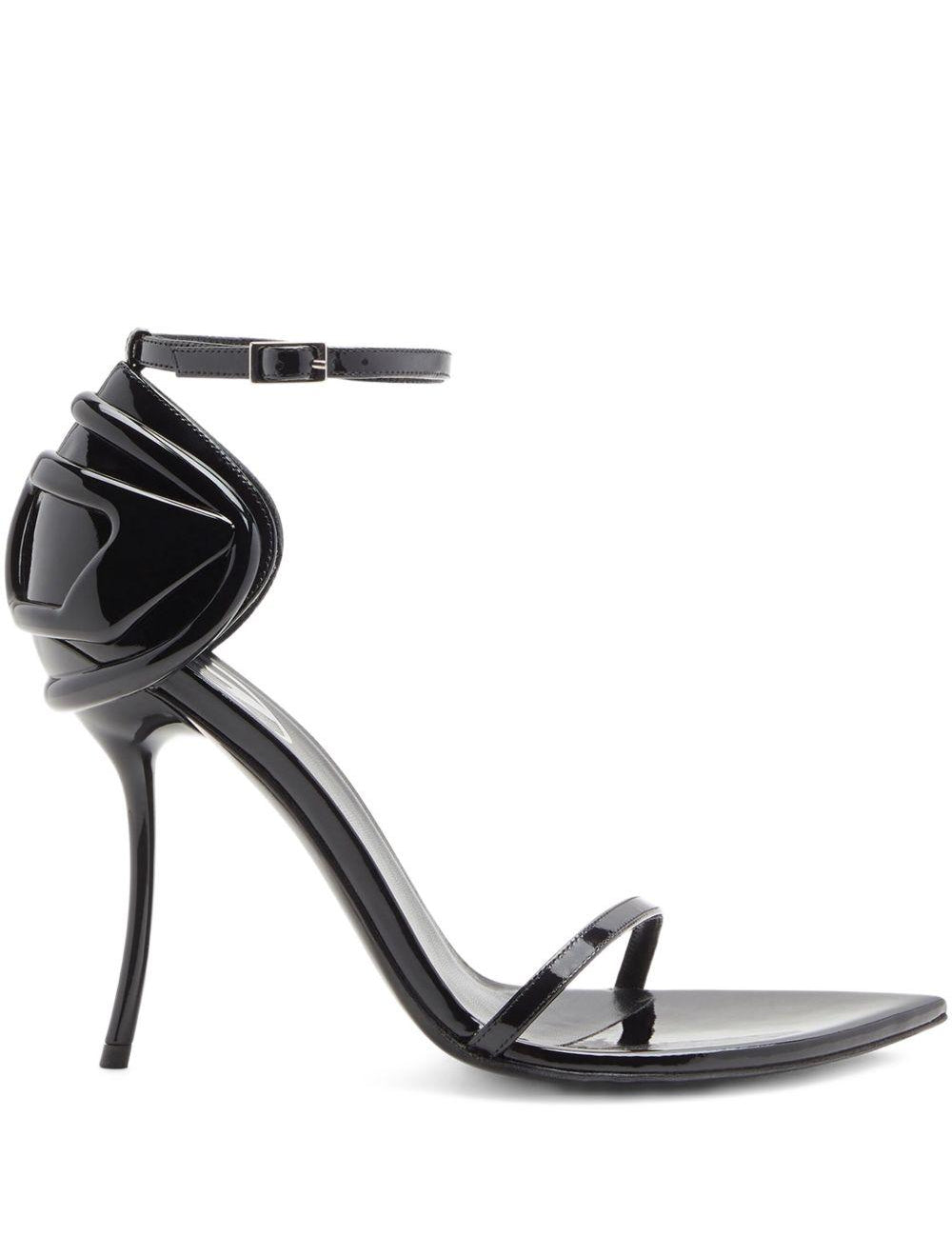Sandali in pelle D-Ten & Half in nero Diesel - donna 