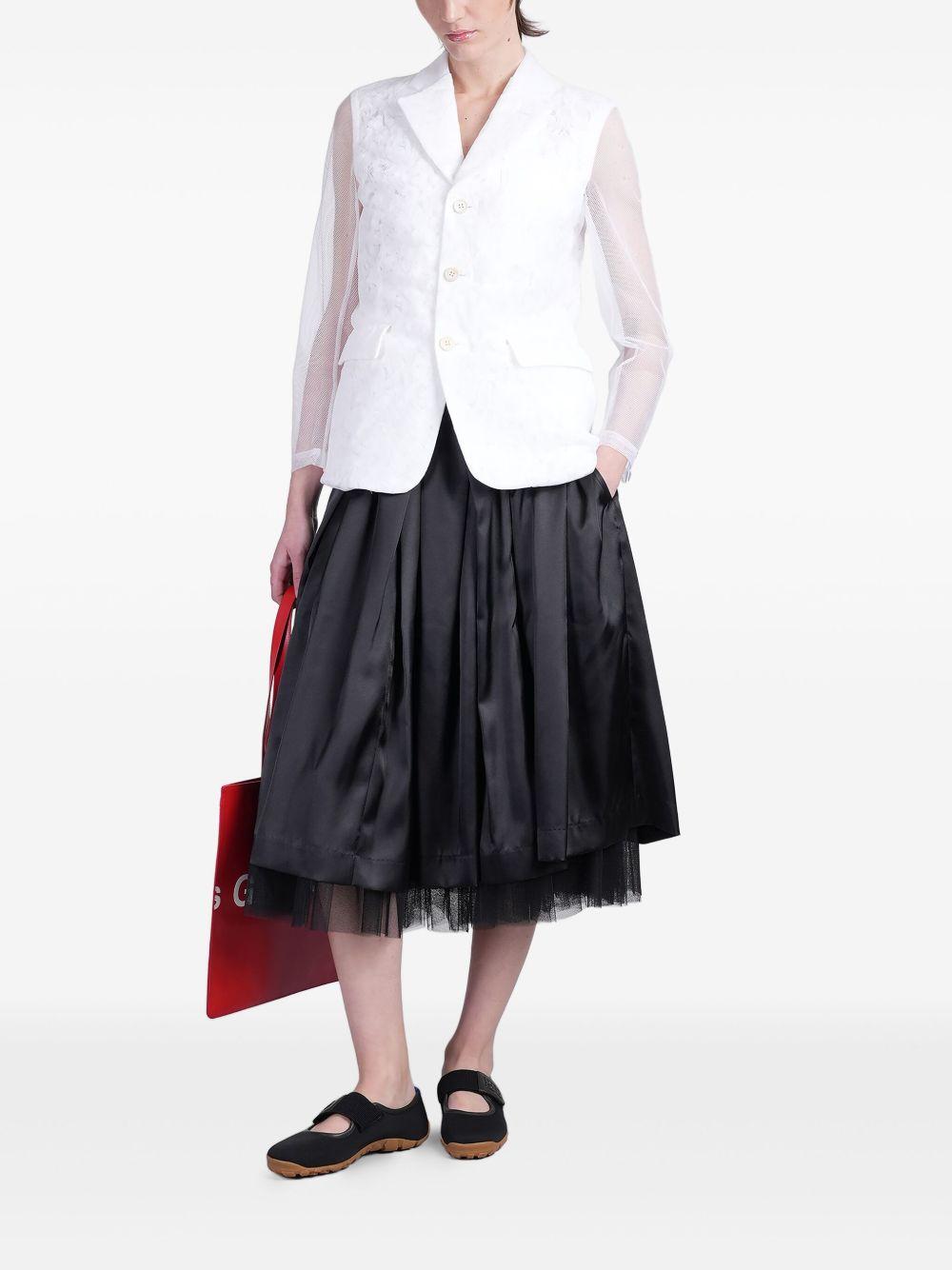 Giacca con inserti trasparenti in bianco Comme Des Garçons - donna 