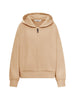 Felpa con cappuccio e zip in marrone 's maxmara - donna