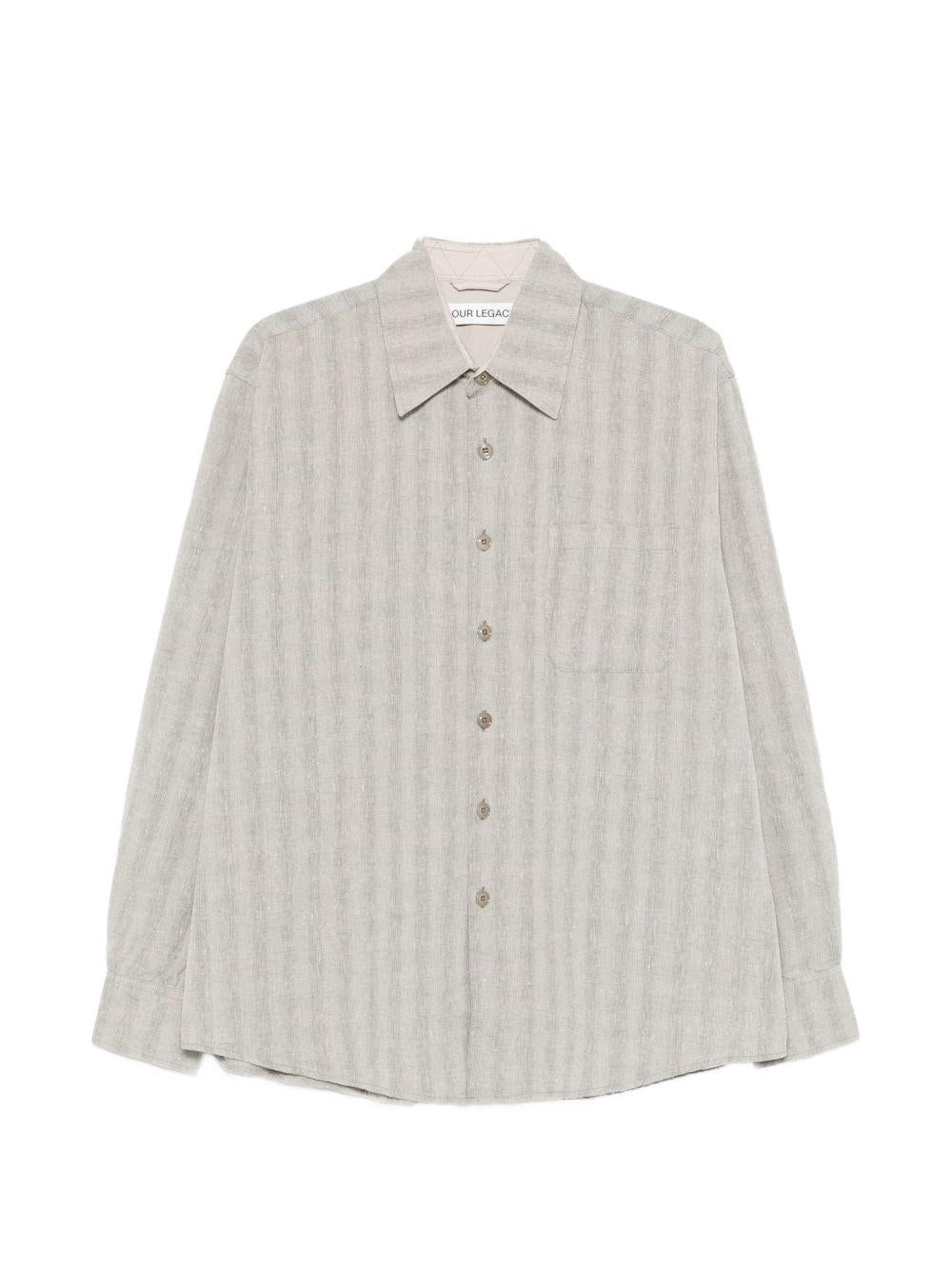 Camicia a righe above in beige Our legacy - uomo 
