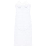 Abito in pizzo con ferretto in bianco Oséree - donna 