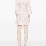 Abito mini con ruches in rosa chiaro GONGDID DESIGN - donna 