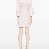 Abito mini con ruches in rosa chiaro GONGDID DESIGN - donna 
