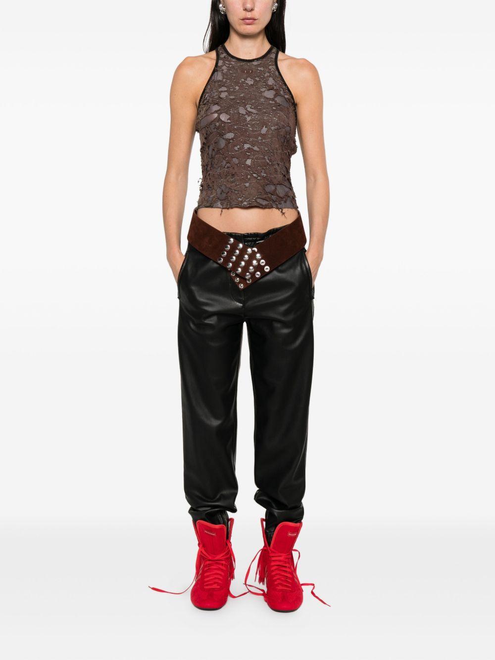 Pantaloni con zip in nero Diesel - donna 