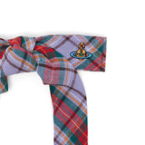 Clip per capelli con fiocco in tartan multicolor vivienne westwood - donna 