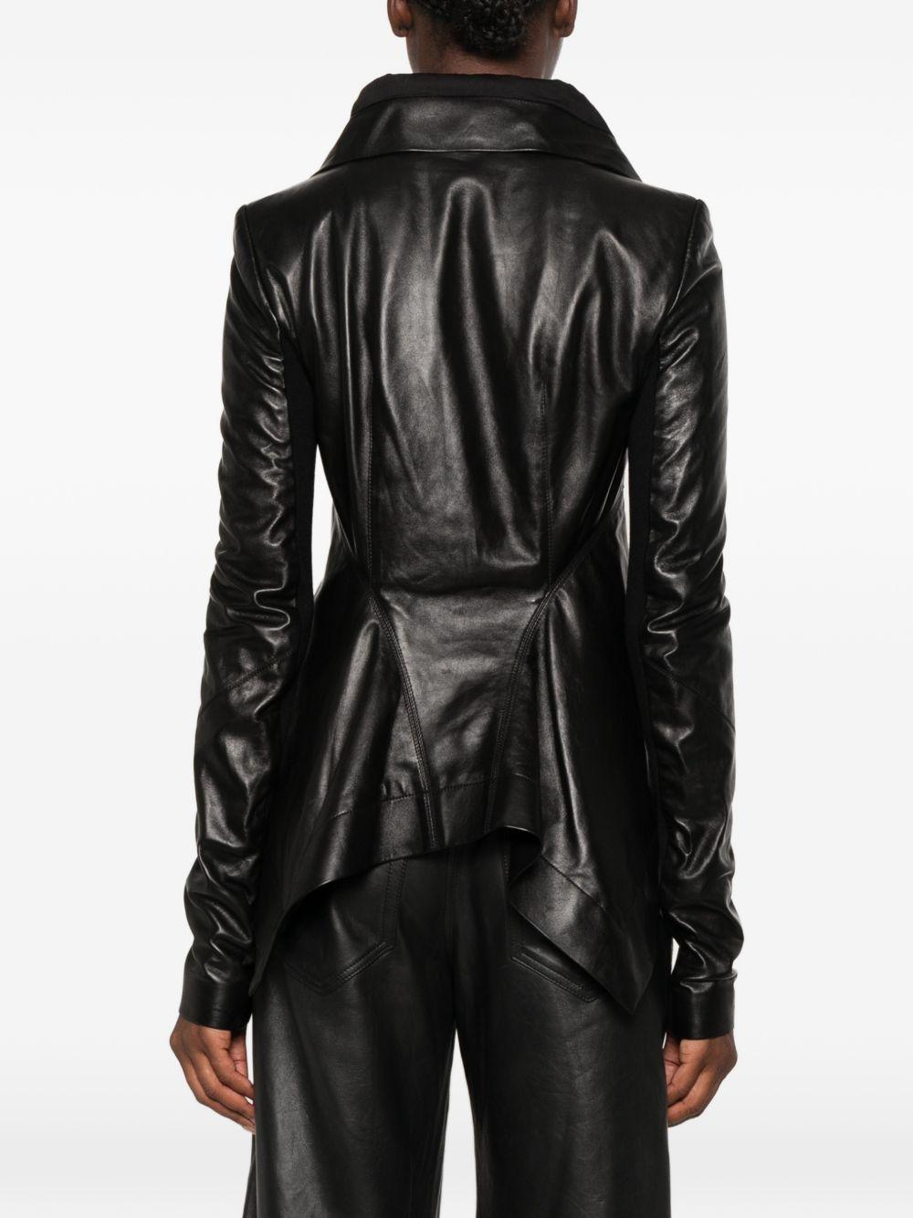 Giacca in pelle naska biker in nero 