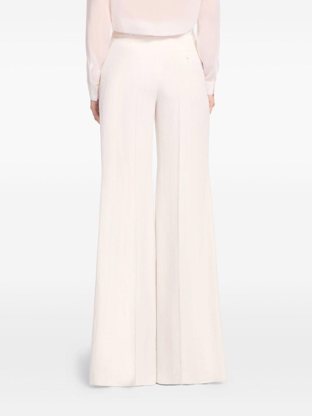 Pantaloni gessati in avorio Elie Saab - donna 