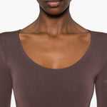 Body tokio con scollo ampio in marrone Wolford - donna 