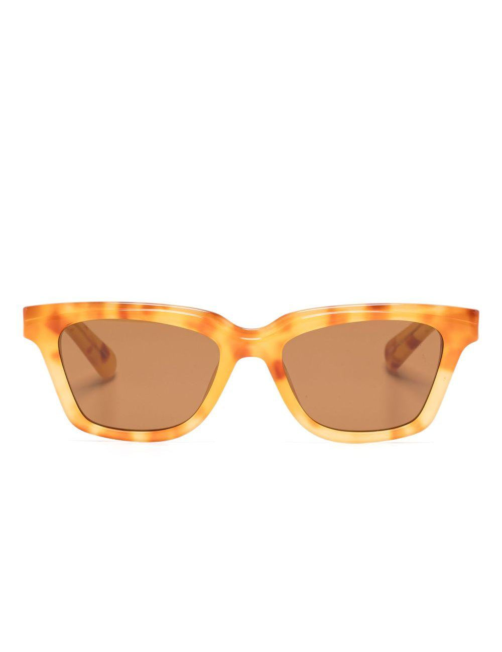 Occhiali da sole les lunettes carre  in beige Jacquemus - unisex 