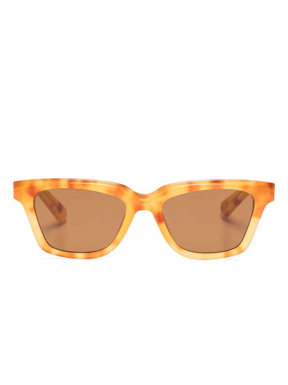 Occhiali da sole les lunettes carre  in beige Jacquemus - unisex 
