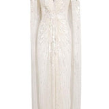 Abito da sera con paillettes goldfinger 007 in avorio Jenny packham - donna 