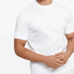 T-shirt a maniche corte in bianco Brunello cucinelli - uomo 