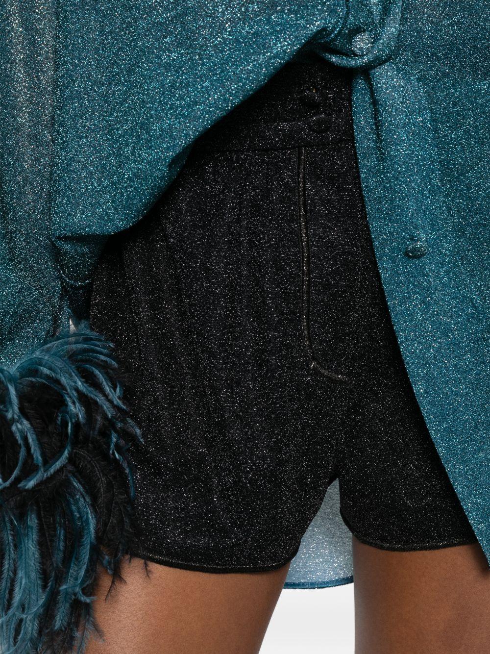 Shorts lamé in nero Oséree - donna 