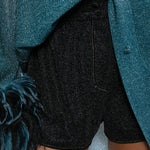 Shorts lamé in nero Oséree - donna 