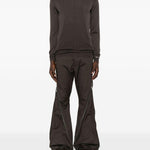 Pantaloni con zip in marrone Rick owens - uomo 