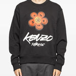 Felpa con stampa floreale Boke in nero Kenzo - uomo 