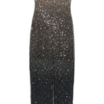 Abito midi con paillettes in nero Rotate - donna 