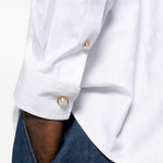 Camicia con stampa monogram in bianco Casablanca - uomo 