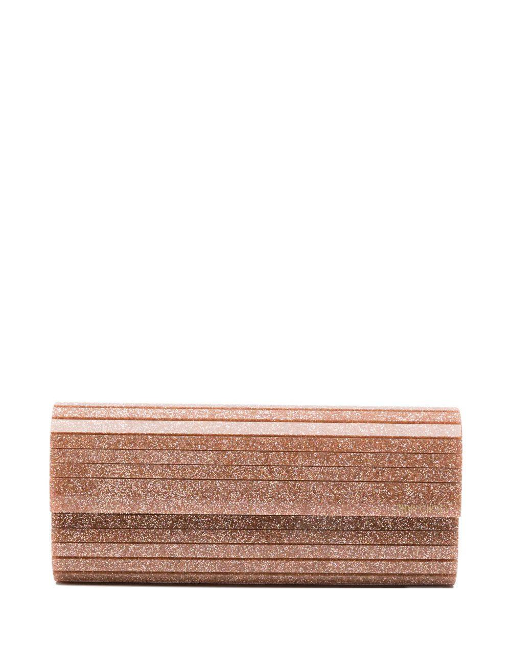 Clutch sweetie con logo in rosa Jimmy choo - donna 