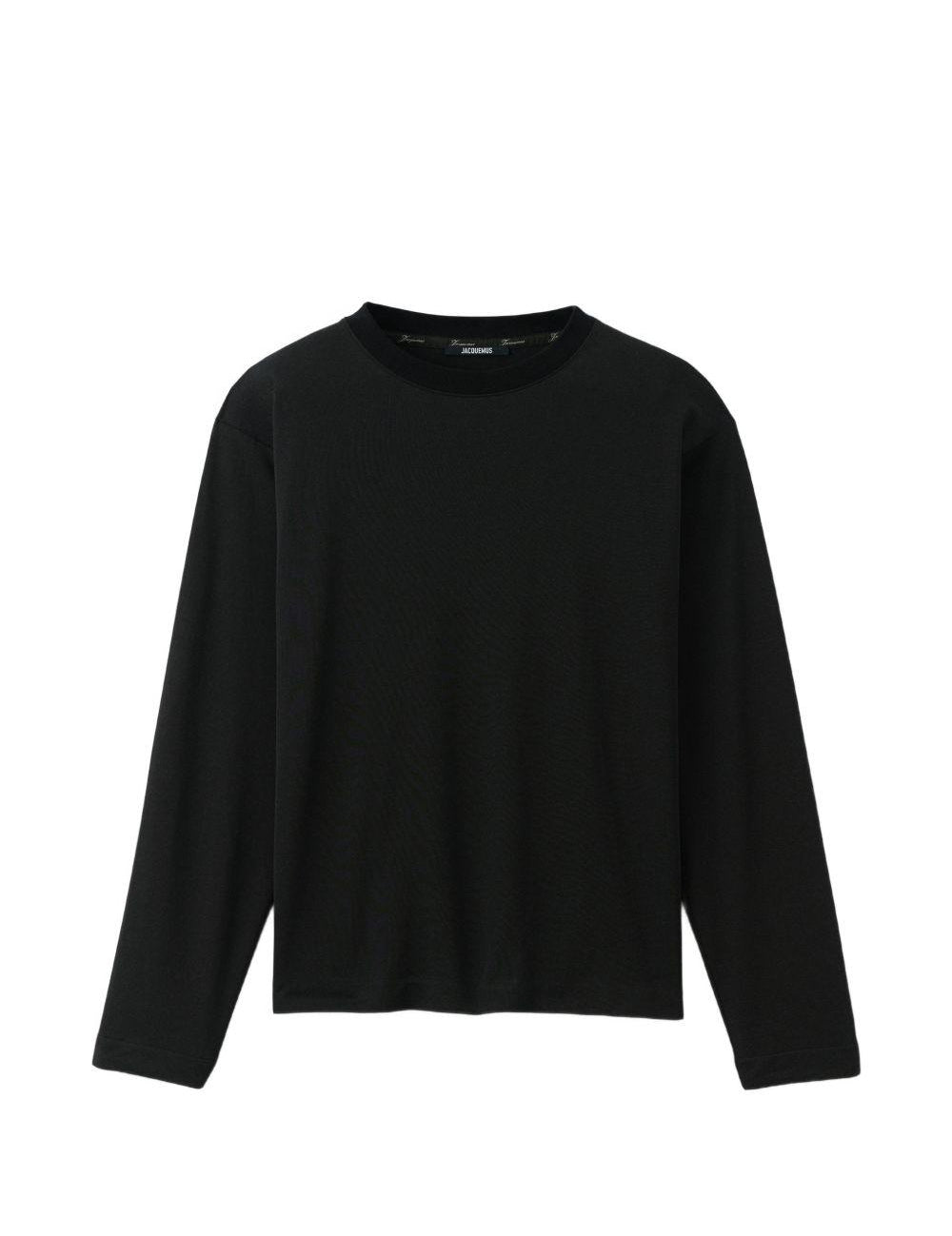 T-shirt Rond Carré a maniche lunghe in nero Jacquemus - uomo 
