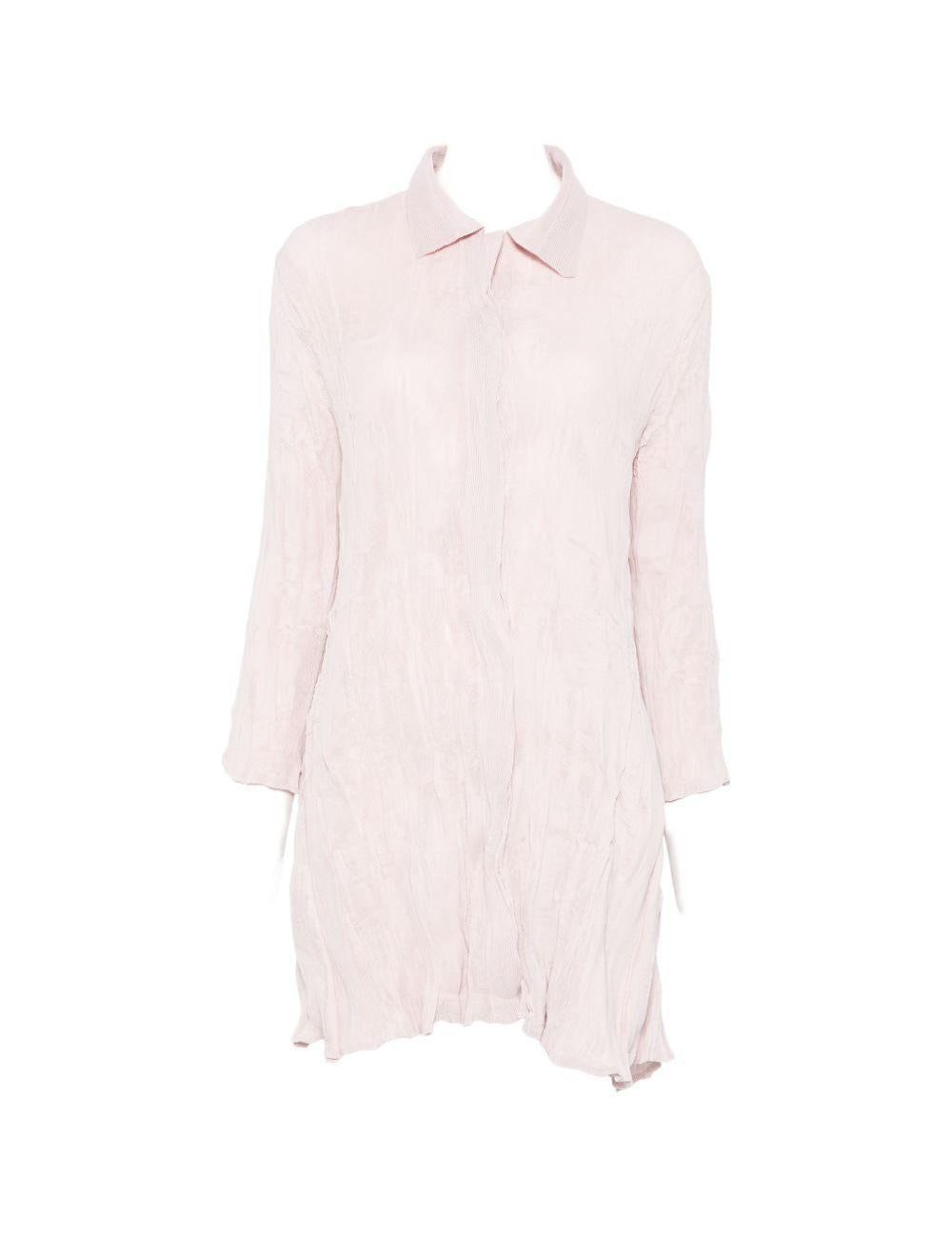 Abito Chemisier corto plissettato in rosa GONGDID DESIGN - donna 