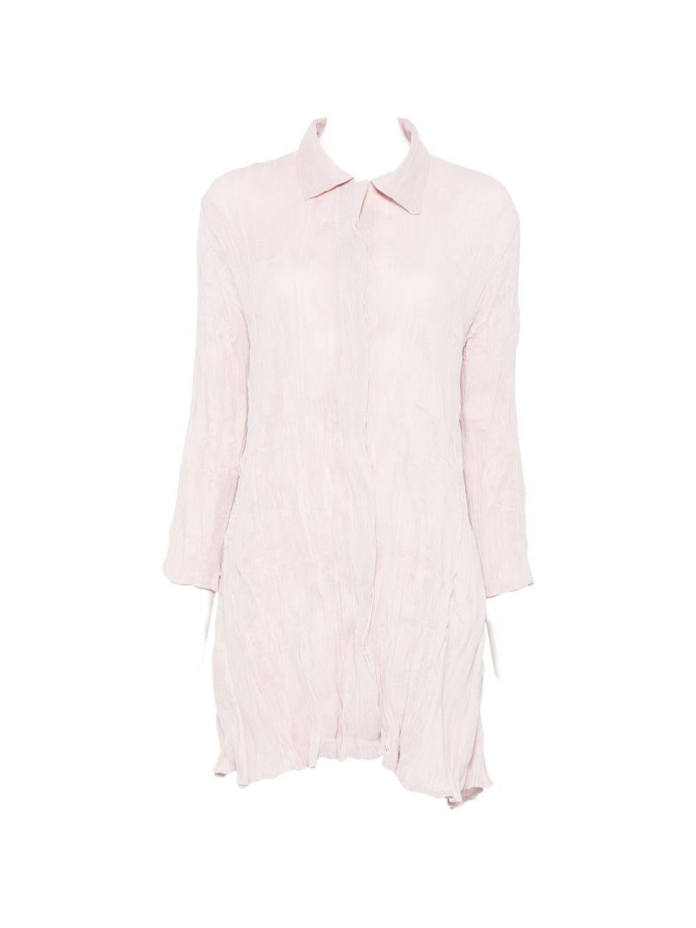 Abito Chemisier corto plissettato in rosa GONGDID DESIGN - donna 