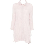 Abito Chemisier corto plissettato in rosa GONGDID DESIGN - donna 