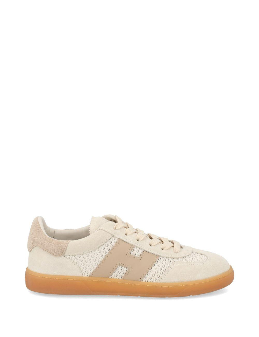 Sneakers con logo in beige chiaro Hogan - donna 