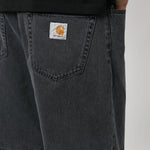 Shorts denim con logo in nero - uomo 