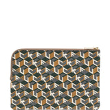 Borsa con stampa grafica all-over in marrone 