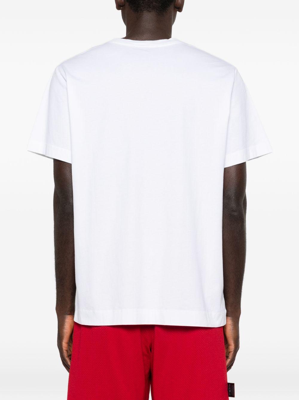 T-shirt con stampa floreale in bianco Simone rocha - uomo 
