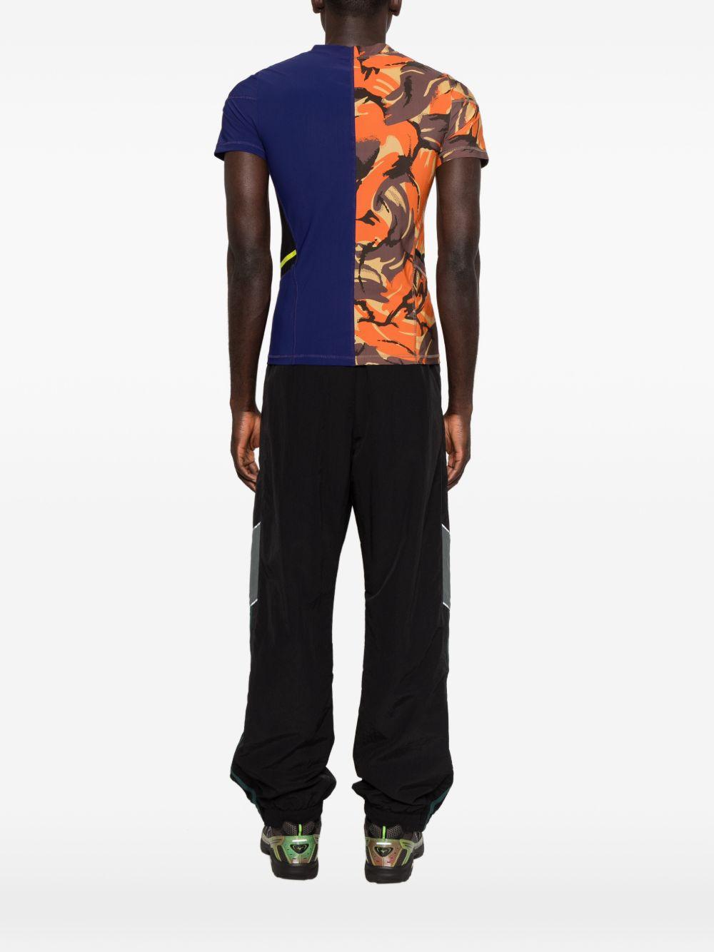 T-shirt con lacci in arancione e blu Martine rose - unisex 