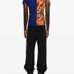 T-shirt con lacci in arancione e blu Martine rose - unisex 