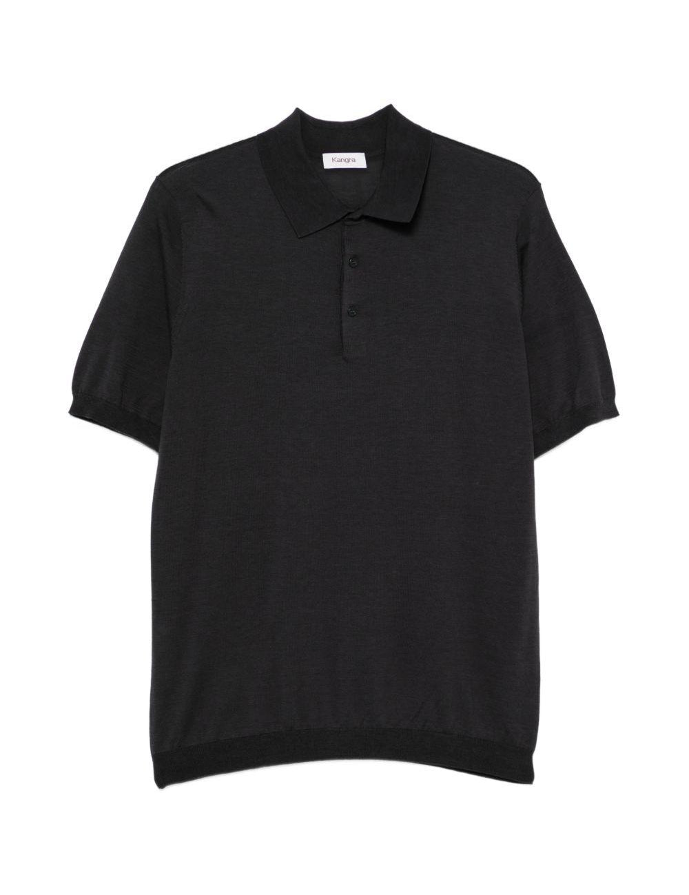 Polo a maniche corte in nero Kangra - uomo 